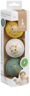 Sophie La Girafe Vulli Musical Balls měkké senzorické míčky 3 ks