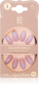 SOSU Cosmetics Salon Nails Unghie finte colore Fallen Angel 24 pz