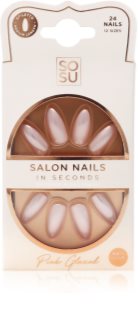 SOSU Cosmetics Salon Nails Изкуствени нокти цвят Pink Glazed 24 бр.