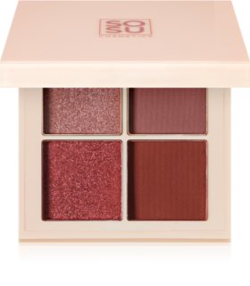 SOSU Cosmetics Eyeshadow Quad Lauvärvipalett varjund Berry 4.8 g