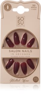 SOSU Cosmetics Salon Nails umetni nohti odtenek Mulled Wine 30 kos
