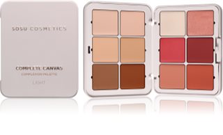 SOSU Cosmetics Complete Canvas Complexion Palette monikäyttöinen kasvopaletti kasvoille sävy Light 26.4 g