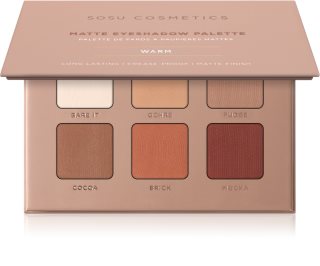 SOSU Cosmetics Matte Eyeshadow Palette Acu ēnu palete (tonis) Warm 6x1.3 g