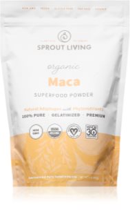 Sprout Living Organic Maca Root Powder prášek pro udržení energie a kognitivní výkonnosti 454 g