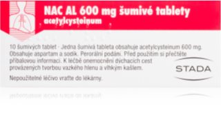 STADA NAC AL 600mg šumivé tablety k léčbě akutních onemocnění dýchacích cest doprovázených tvorbou hlenu 10 tbl