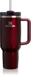 Stanley Quencher H2.O FlowState™ Fluted Tumbler неръждаема термочаша със сламка голям Garnet Shine 1180 мл.