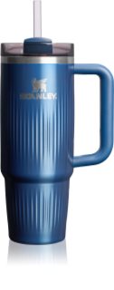Stanley Quencher H2.O FlowState™ Fluted Tumbler tumbler z nehrdzavejúcej ocele s rúrkou stredný Glacial Blue Shine 890 ml