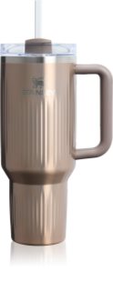 Stanley Quencher H2.O Fluted Tumbler kõrrega roostevabast terasest joogitops suur Pale Gold Shine 1180 ml