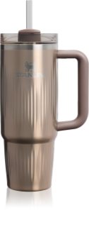 Stanley Quencher H2.O FlowState™ Fluted Tumbler kõrrega roostevabast terasest joogitops medium Pale Gold Shine 890 ml