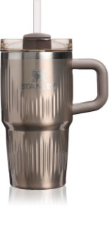Stanley Quencher H2.O Fluted Tumbler kõrrega roostevabast terasest joogitops väike Pale Gold Shine 590 ml