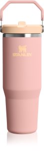 Stanley IceFlow™ Flip Straw 2.0 Tumbler неръждаема термобутилка за вода Peach Rose 890 мл.