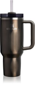 Stanley Quencher H2.O FlowState™ Fluted Tumbler неръждаема термочаша със сламка голям Gunmetal Shine 1180 мл.