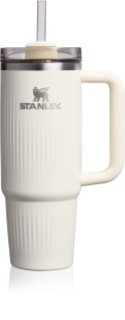 Stanley Quencher H2.O Fluted Tumbler vaso de acero inoxidable con pajita grande cream gloss 1 ud