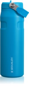 Stanley IceFlow™ Flip Straw Bottle garrafa de água de aço inoxidável com palhinha Azure 710 ml