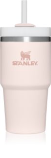 Stanley Quencher H2.O FlowState™ Tumbler nerūsējoša pudele ar salmiņu maza izmēra Rose Quartz 600 ml
