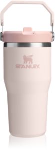 Stanley IceFlow™ Flip Straw Tumbler nerūsošā tērauda ūdens pudele Rose Quartz 600 ml