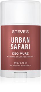 Steve's DEO PURE Urban Safari deodorant fără conținut săruri de aluminiu 60 g