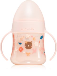 Suavinex Forest First børneflaske med håndtag 4 m+ Pink 150 ml