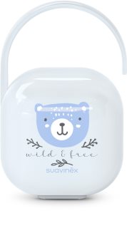 Suavinex Wild & Free Soother Holder dummy box Blue 1 pc