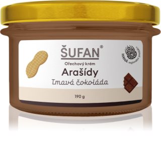 Šufan Erdnusssmus 100% mit Zartbitterschokolade Nussaufstrich mit Schokolade 190 g
