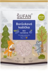 Šufan Borůvková kašička BIO nemléčná rýžová kaše pro děti příchuť Blueberry 180 g