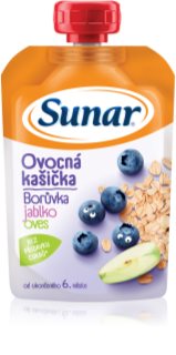 Sunar ovocná kašička jablko, čučoriedka, ovos detský príkrm 120 g