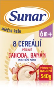 Sunar s 8 cereáliami jahoda, banán mliečna kaša 340 g