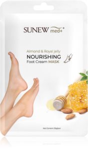 SUNEWMED+ Moisturising Foot Mask with Sweet Almond Oil and Royal Jelly mascarilla hidratante para los pies 1 par