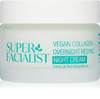 Super Facialist Vegan Collagen Udglattende natcreme Med kollagen 50 ml