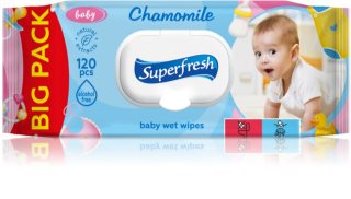 Superfresh Baby Chamomile lingettes douces pour bébé pour peaux sensibles