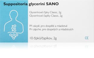 Suppositoria Suppositoria glycerini SANO 2g čípky při zácpě 10 ks