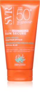 SVR Sun Secure Blur Optisk plet-moussecreme til jævn hudtone Parfumefri SPF 50+ 50 ml