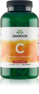 Swanson Witamina C z Dziką Różą 1000mg kapsułki na wsparcie układu odpornościowego 250 caps.