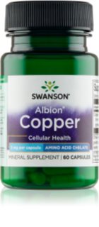 Swanson Albion® Chelat Miedzi kapsułki do ochrony komórek przed stresem oksydacyjnym 60 caps.