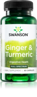 Swanson Ginger & Turmeric wspomaganie trawienia 60 caps.