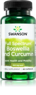 Swanson Full Spectrum® Boswellia and Curcumin wsparcie prawidłowego funkcjonowania układu ruchu 60 caps.