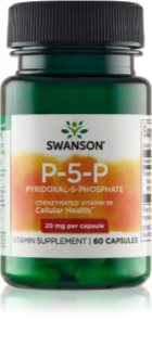 Swanson P-5-P (Pyridoxal-5-Phosphate) Coenzymated Vitamin B6 kapsułki do wsparcia metabolizmu energetycznego 60 caps.