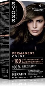 Syoss Permanent Color tartós hajfesték árnyalat 4_1 Medium Brown 1 db