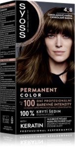Syoss Permanent Color coloration cheveux permanente teinte 4_8 Chocolate Brown 1 pcs