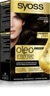 Syoss Oleo Intense tinta permanente per capelli con olio colore 2-10 Black brown 1 pz