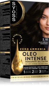 Syoss Oleo Intense Noturīga matu krāsa ar eļļu (tonis) 2-10 Black brown 1 gab.