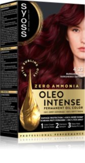 Syoss Oleo Intense tinta permanente per capelli con olio colore 4-23 Burgundy Red 1 pz