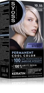 Syoss Permanent Cool Color Permanent Hair Dye with cool undertones shade 10-55 Ultra platinum blond 1 pc