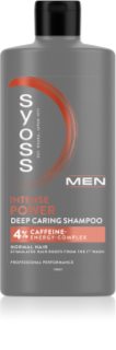 Syoss Men Intense Power vahvistava shampoo sisältää kofeiinia 440 ml