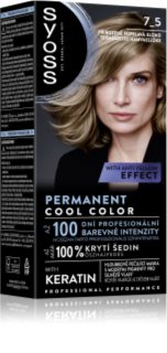 Syoss Permanent Cool Color Permanent-Haarfarbe Farbton 7_5 Natural Ashy Blond 1 St.