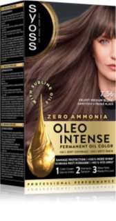 Syoss Oleo Intense permanent hair dye with oil shade 7-56 Ashy Medium Blond 1 pc