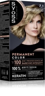 Syoss Permanent Color tartós hajfesték árnyalat 7_1 Natural Medium Blond 1 db