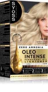 Syoss Oleo Intense Permanent-Haarfarbe zur Aufhellung der Haare Farbton 13-00 Ultra Platinum 50 ml