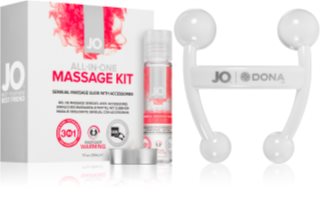 System JO ALL IN ONE MASSAGE set di strumenti per il massaggio white 3 pz