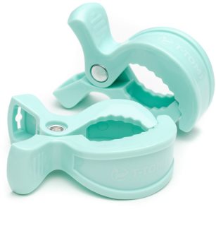 T-TOMI Clip fermaglio per ciuccio Pastel mint 2 pz